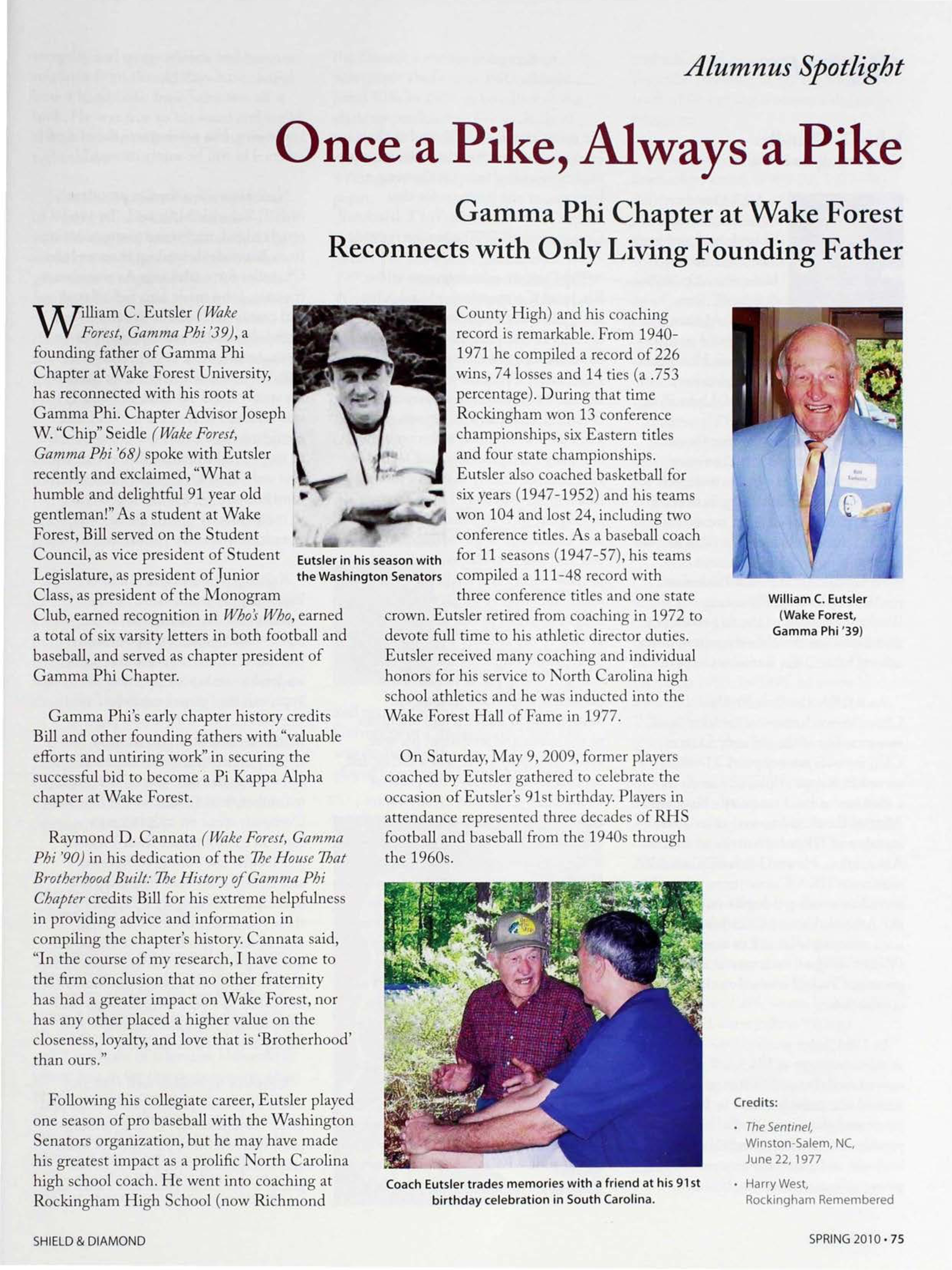 Alumnus Spotlight: Once a Pike, Always a Pike, Spring 2010